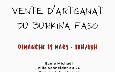 Vente d’artisanat du Burkina Faso